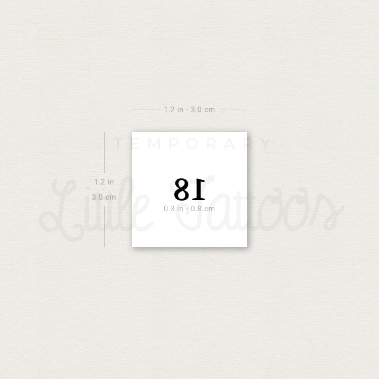 18 Temporary Tattoo - Set of 3
