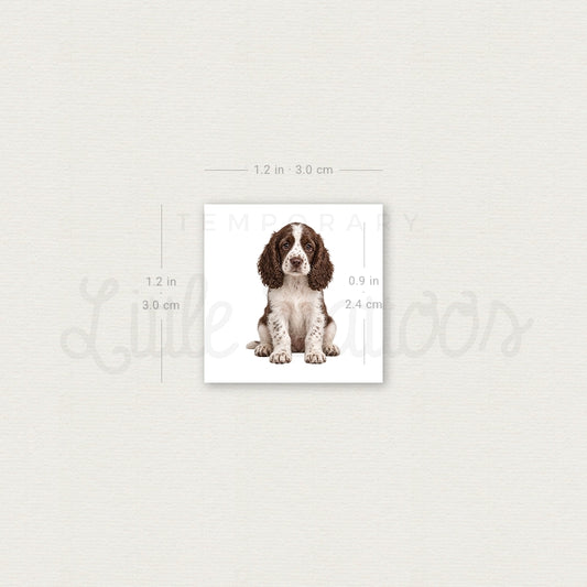 Springer Spaniel Puppy Temporary Tattoo - Set of 3