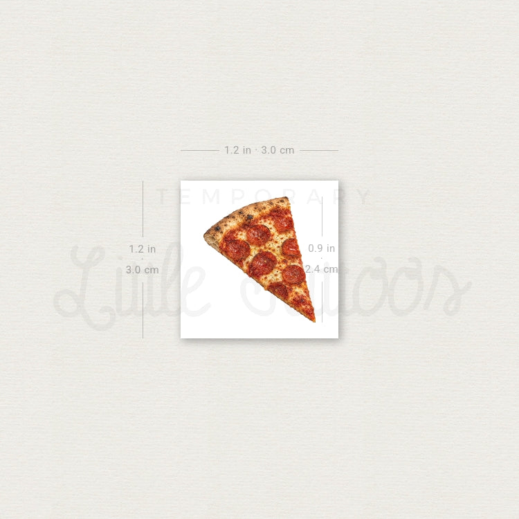 Diavola Pizza Slice Temporary Tattoo - Set of 3