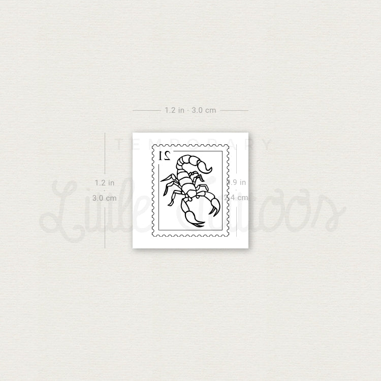 Scorpion Stamp Temporary Tattoo - Set of 3