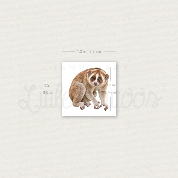 Slow Loris Temporary Tattoo - Set of 3