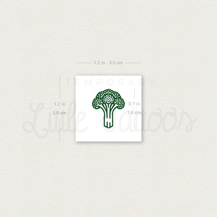Little Broccoli Temporary Tattoo - Set of 3
