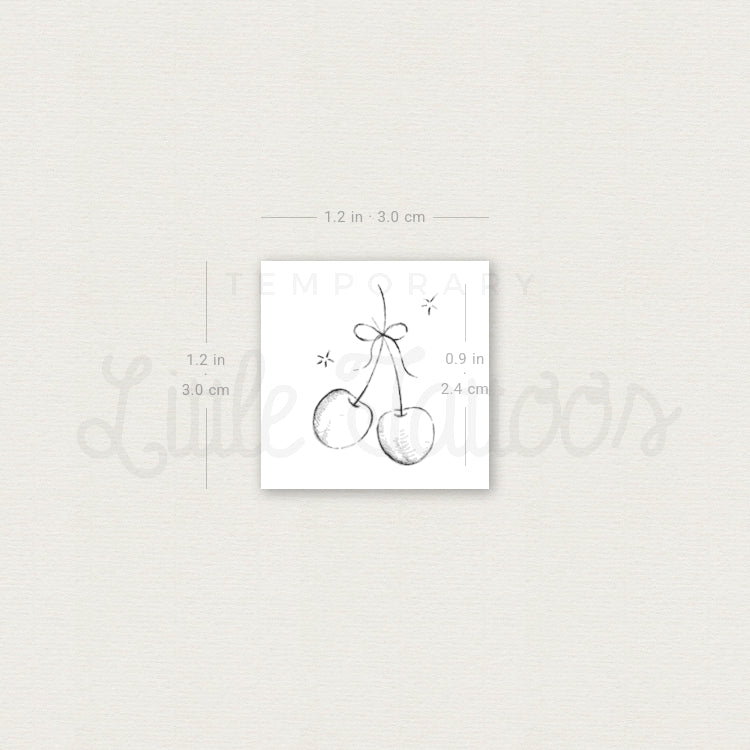 Cherries By Stefano Mazza Temporary Tattoo - Set of 3