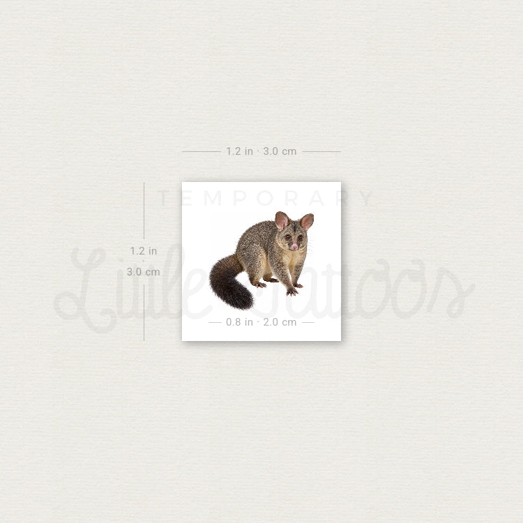 Possum Temporary Tattoo - Set of 3