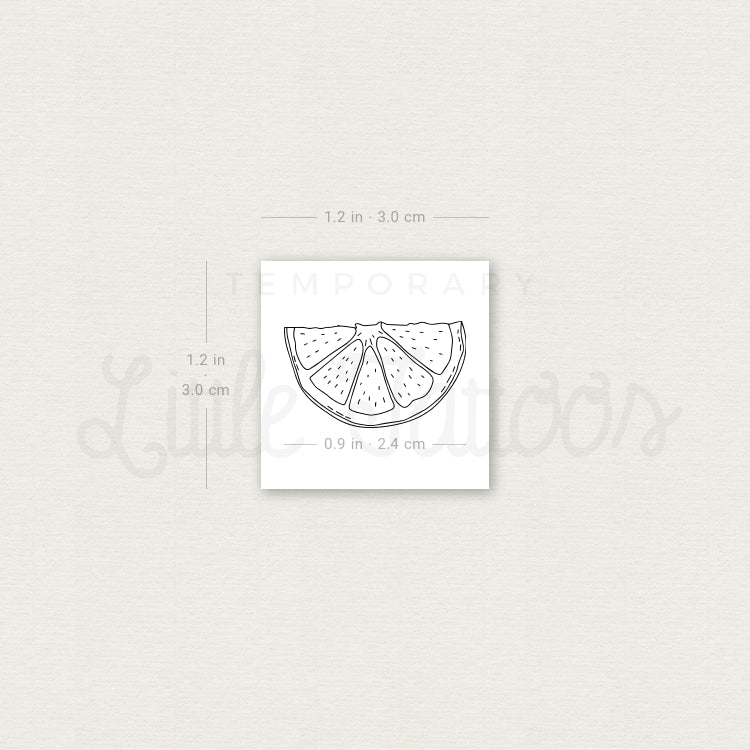 Lemon Slice Temporary Tattoo - Set of 3