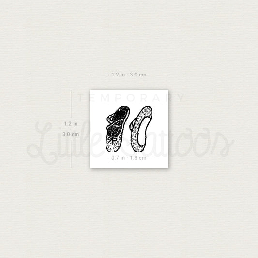 Little Ballet Shoes Temporary Tattoo - Set of 3