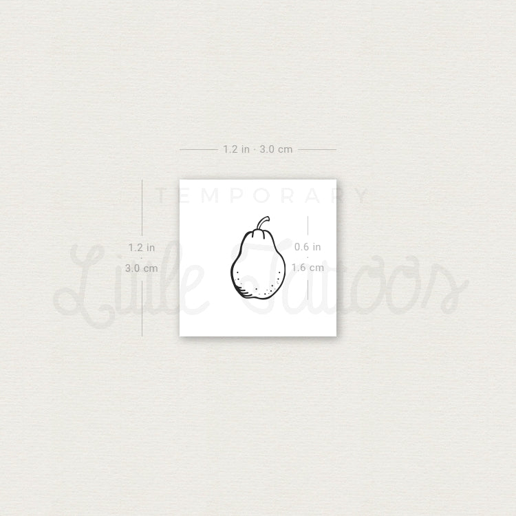 Little Pear Temporary Tattoo - Set of 3