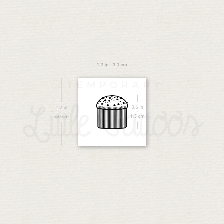 Small Panettone Temporary Tattoo - Set of 3