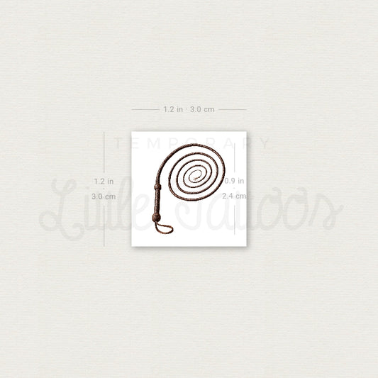 Whip Temporary Tattoo - Set of 3