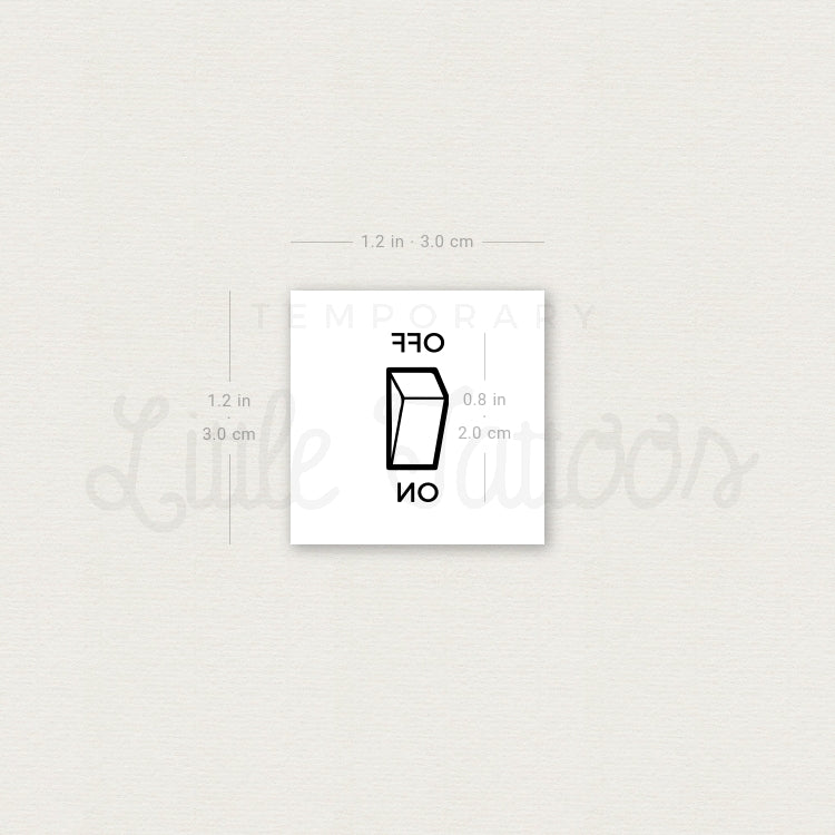 Tatuaje temporal minimalista de interruptor - Juego de 3