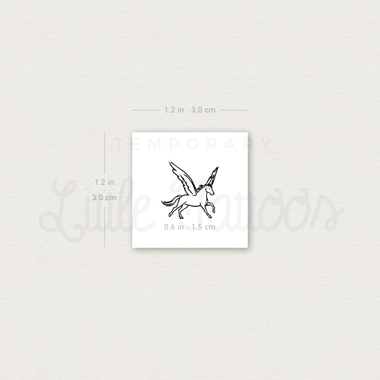 Tiny Pegasus Temporary Tattoo - Set of 3