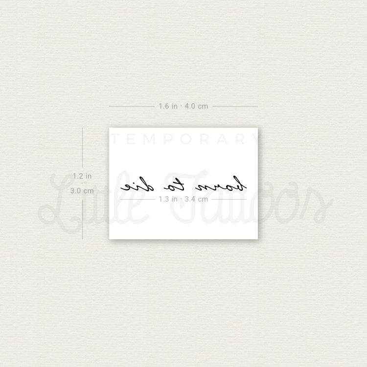 Born To Die Temporary Tattoo - Set of 3