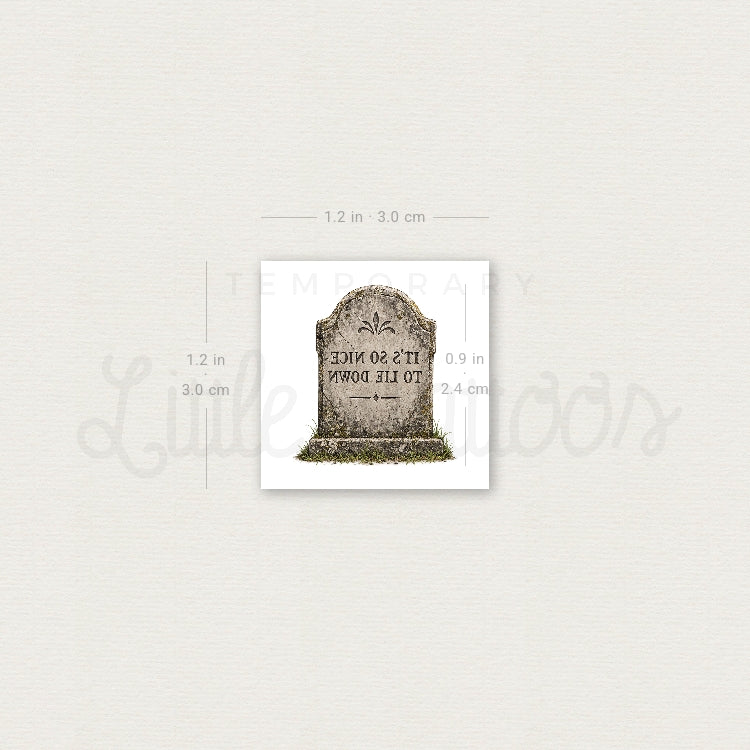 Headstone Temporary Tattoo - Set of 3