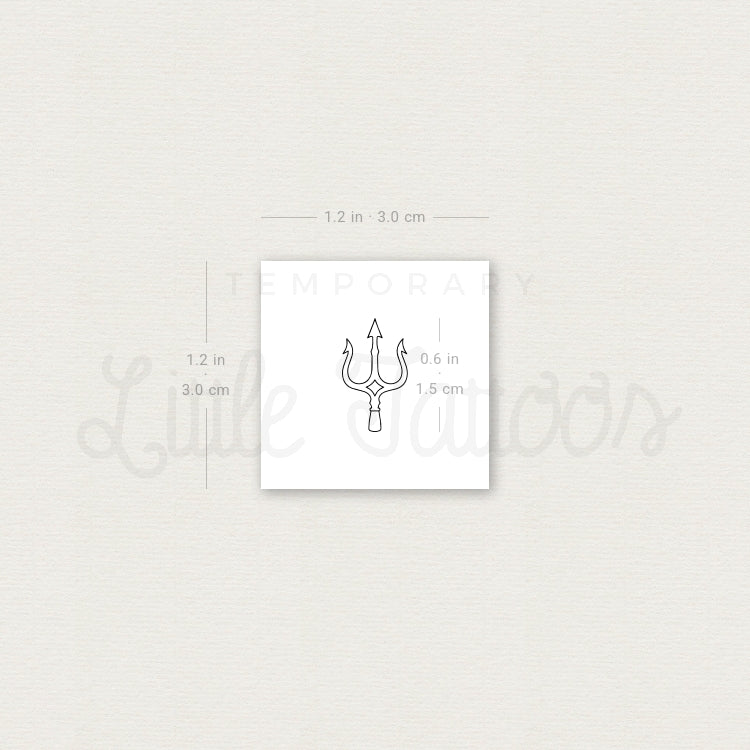 Little Trident Temporary Tattoo - Set of 3
