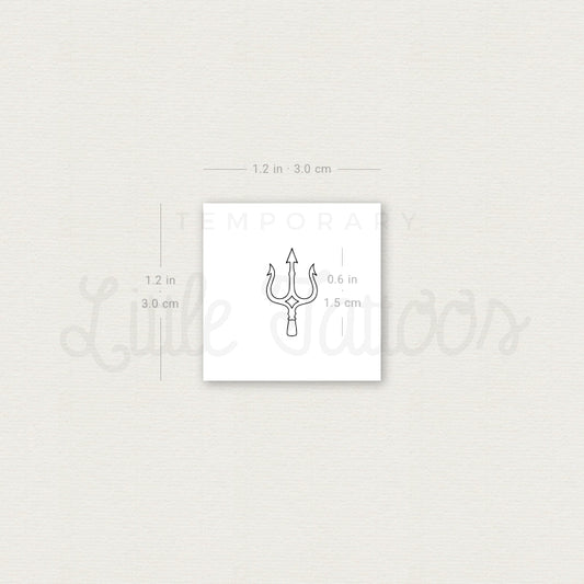 Little Trident Temporary Tattoo - Set of 3