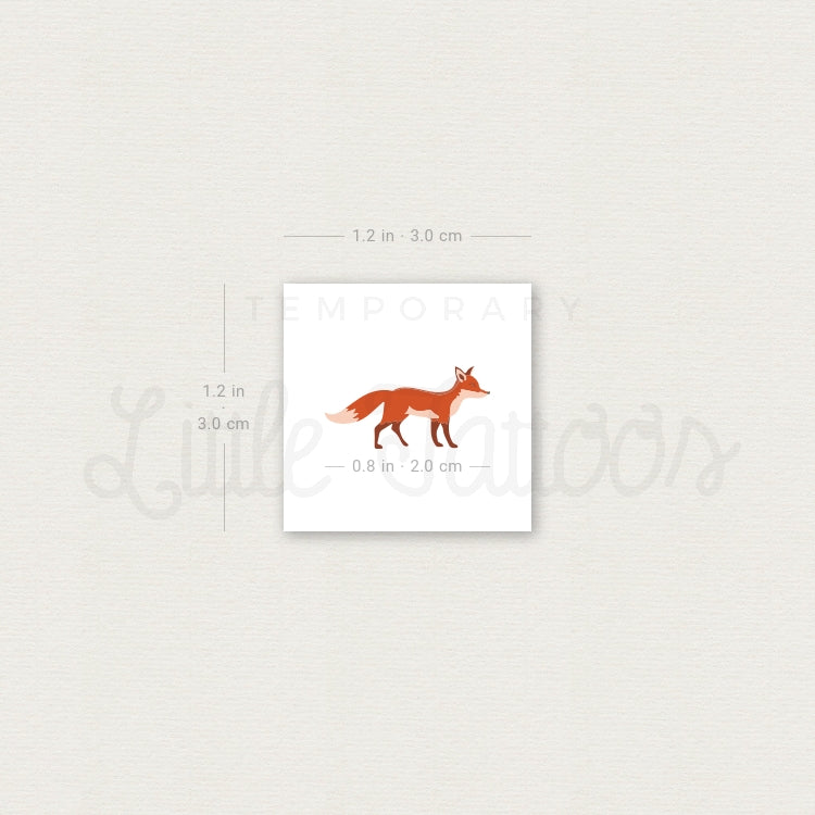 Fox Temporary Tattoo - Set of 3