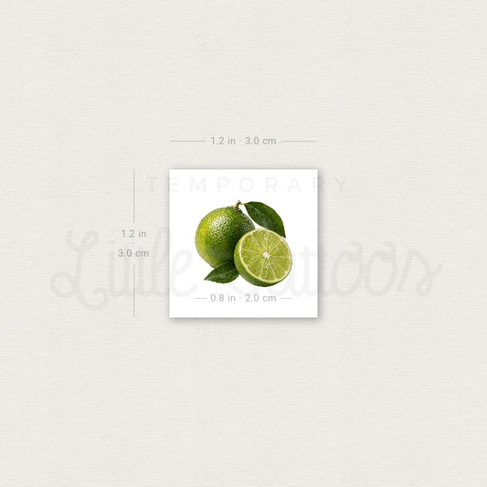 Lime Temporary Tattoo - Set of 3