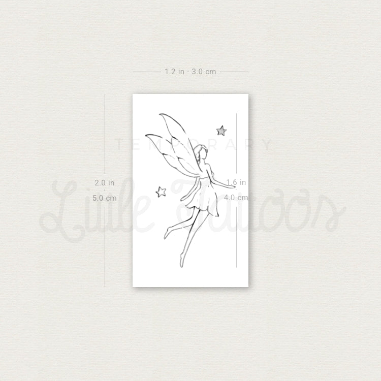 Flying Fairy By Stefano Mazza Temporary Tattoo - Set of 3