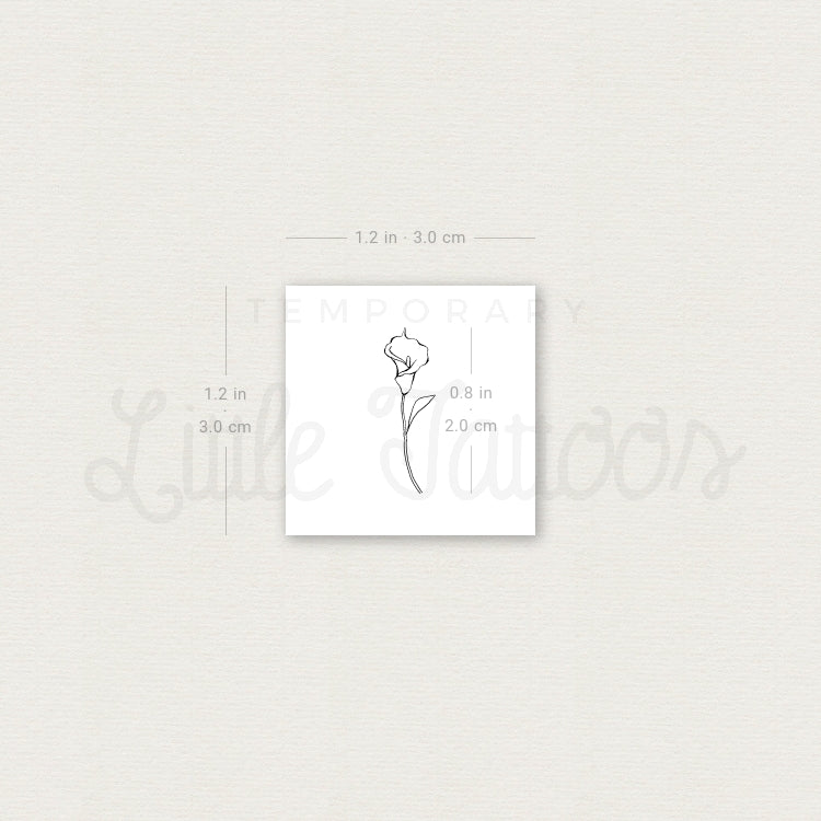 Little Calla Temporary Tattoo - Set of 3