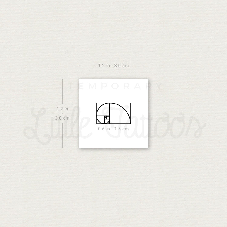 Little Golden Spiral Temporary Tattoo - Set of 3