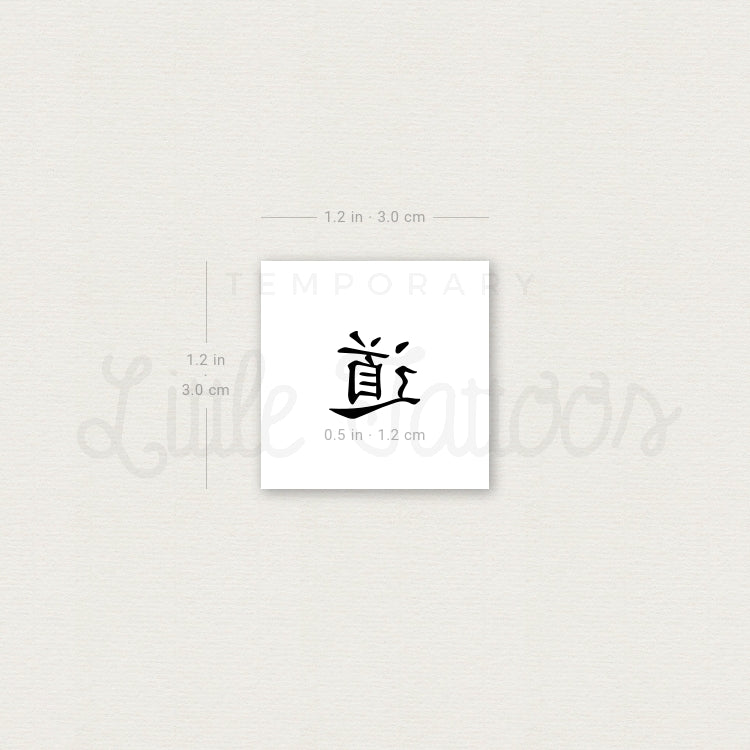 Tatuaje temporal pequeño de Tao - Juego de 3