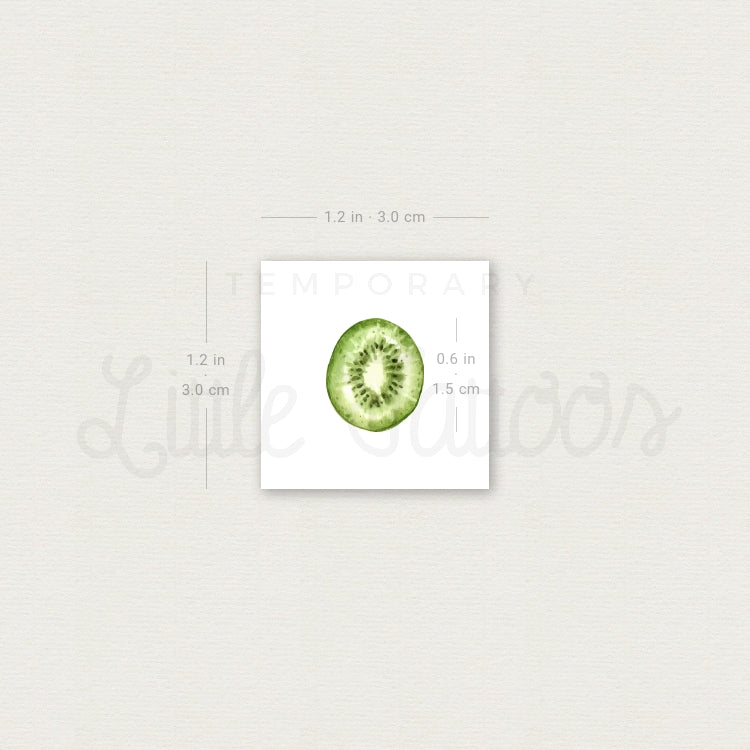 Watercolor Kiwi Temporary Tattoo - Set of 3