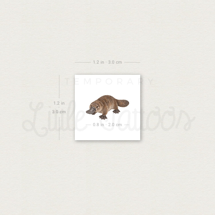 Small Platypus Temporary Tattoo - Set of 3