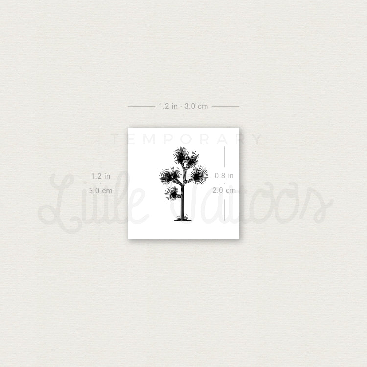 Small Joshua Tree Temporary Tattoo - Set of 3