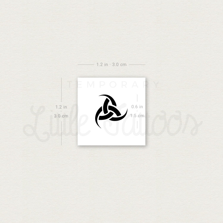 Little Triple Horn Of Odin Temporary Tattoo - Set of 3