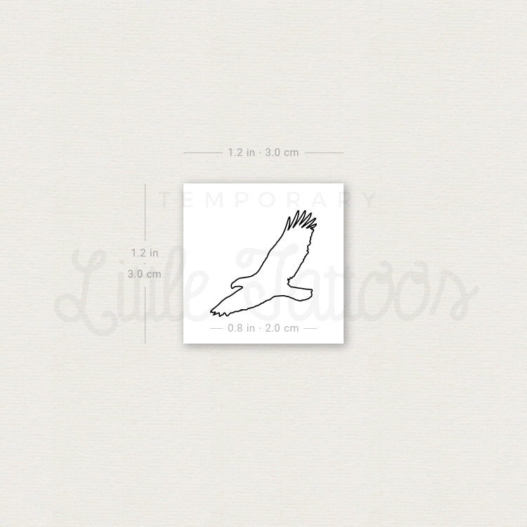 Eagle Outline Temporary Tattoo - Set of 3