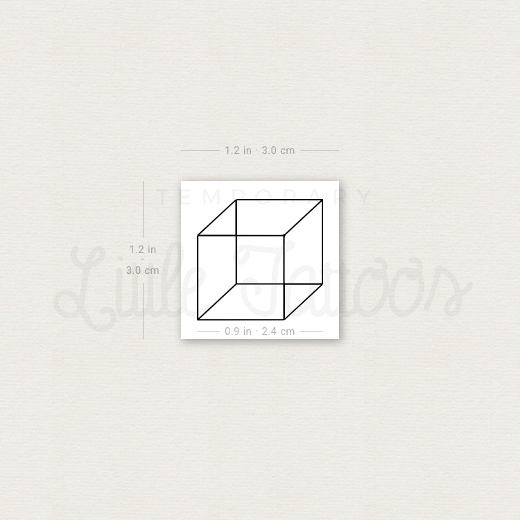 Tatuaje temporal de cubo - Juego de 3