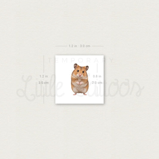 Hamster Temporary Tattoo - Set of 3