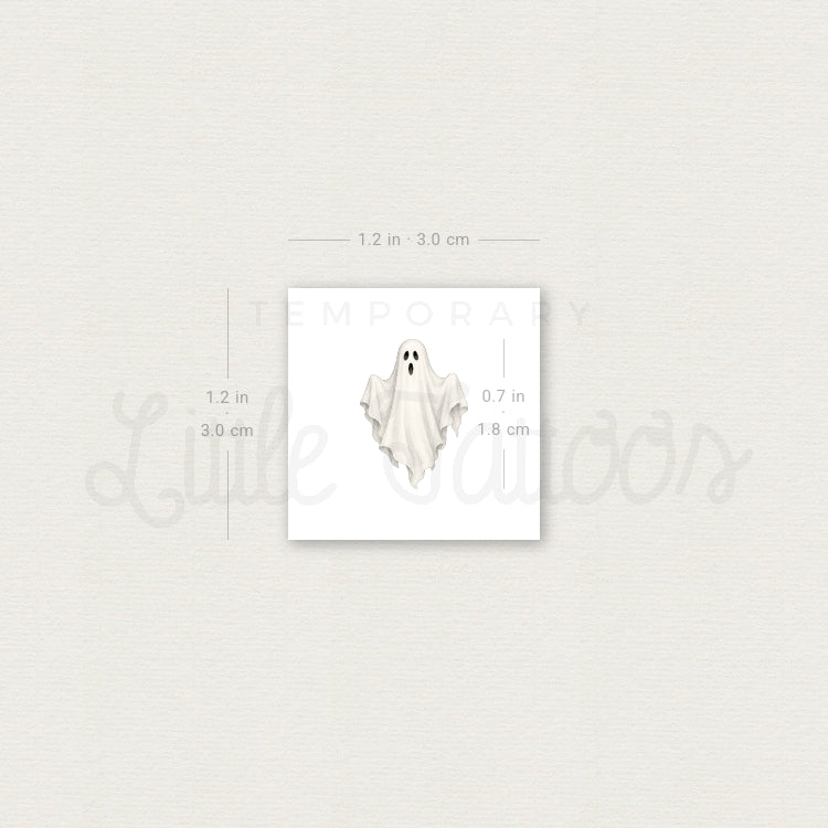 Small Realistic Ghost Temporary Tattoo - Set of 3