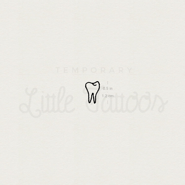 Tiny Tooth Temporary Tattoo - Set of 3 – Little Tattoos