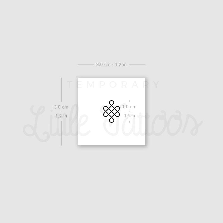 Tatuaje temporal de nudo infinito diminuto (juego de 3)