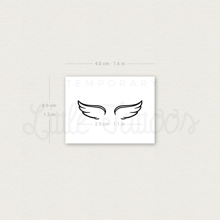 Wing Couple Temporary Tattoo - Set of 3