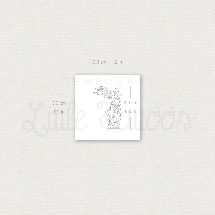 Winged Victory of Samothrace Temporary Tattoo - Set of 3