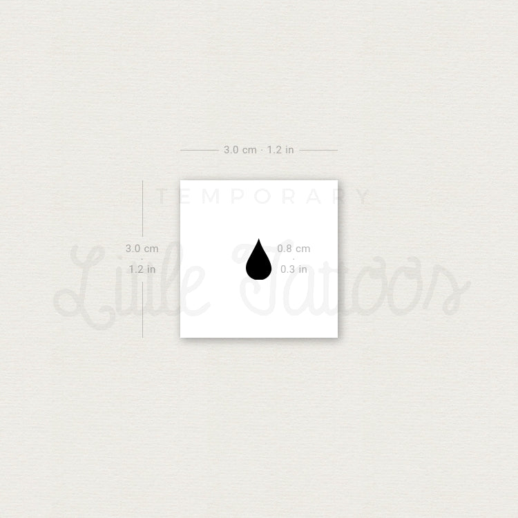 Teardrop Temporary Tattoo - Set of 3