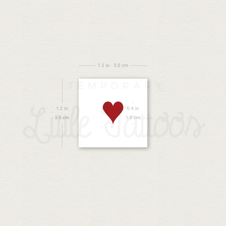 Heart Temporary Tattoo - Set of 3