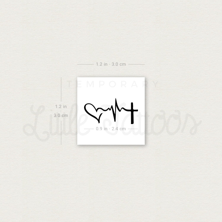 Small Faith Hope Love Temporary Tattoo - Set of 3
