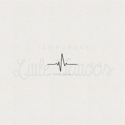 Heartbeat Temporary Tattoo - Set of 3