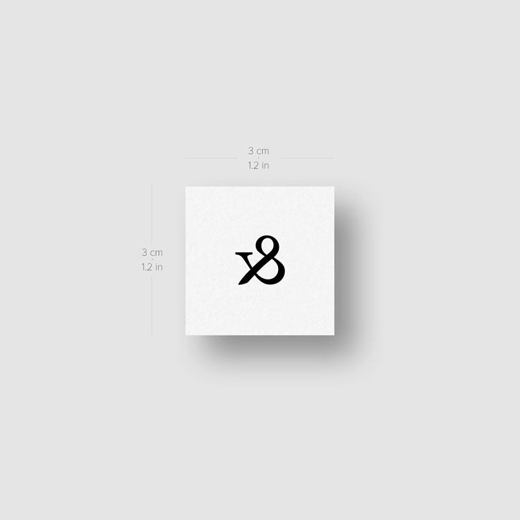 Tatuaje temporal de Ampersand - Juego de 3