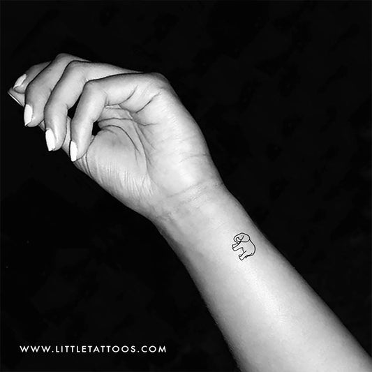 Baby Elephant Temporary Tattoo - Set of 3