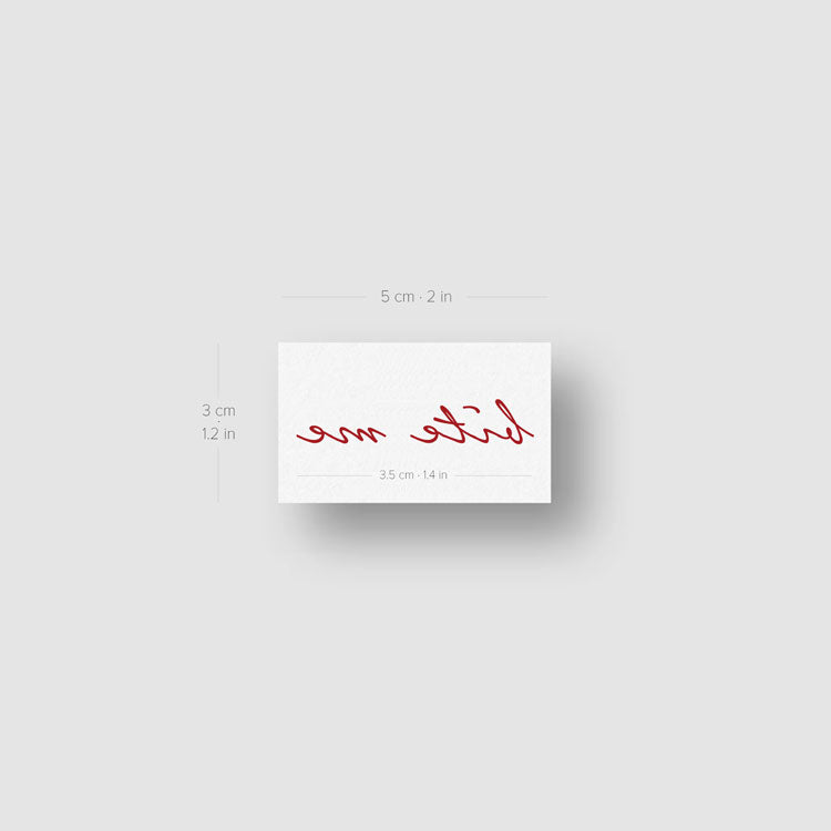 Tatuaje temporal "Bite Me" - Juego de 3