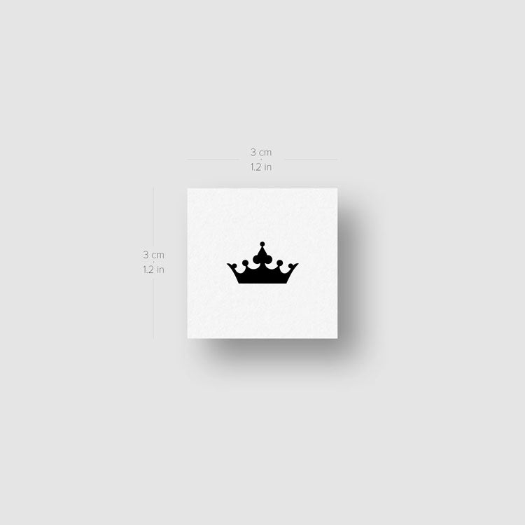 Black Crown Temporary Tattoo - Set of 3