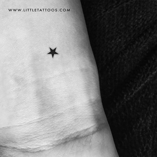 Black Star Temporary Tattoo - Set of 3