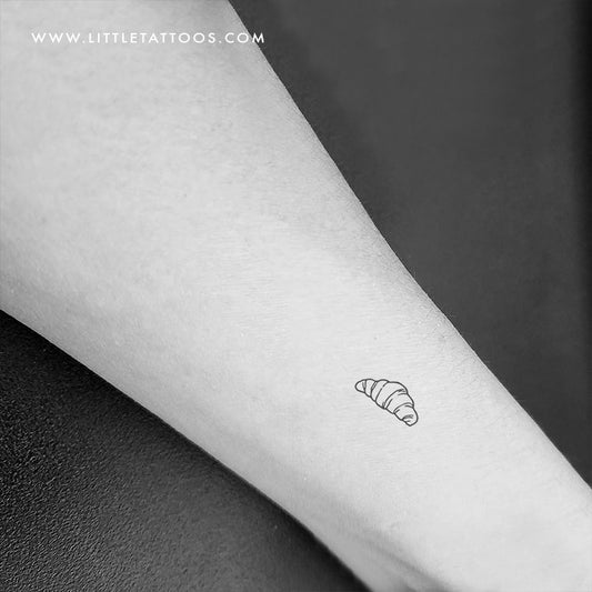 Croissant Temporary Tattoo - Set of 3