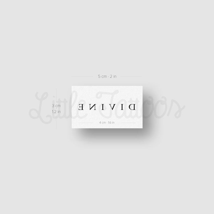 Tatuaje temporal "Divino" - Juego de 3