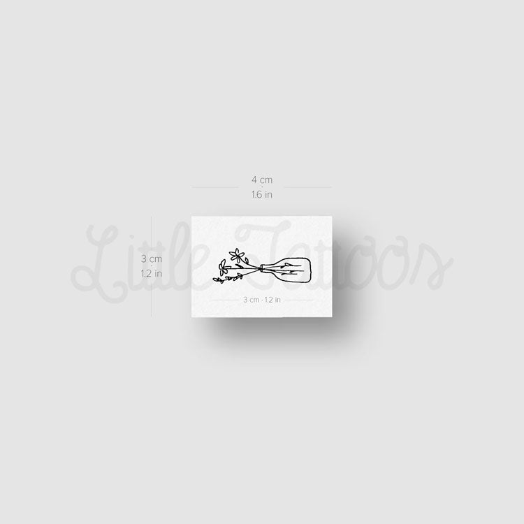 Flower Bottle Temporary Tattoo by Tukoi - Set of 3