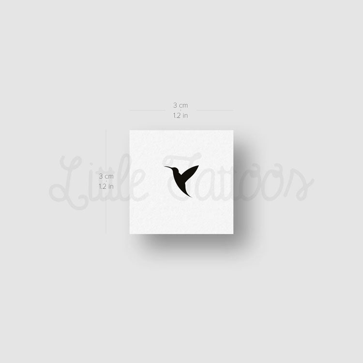 Little Hummingbird (Right) Temporary Tattoo - Set of 3
